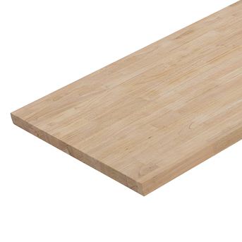 allen + roth 8-ft x 25-in x 1.5-in Finger-jointed Natural Straight Hevea Butcher Block Countertop | Lowe's