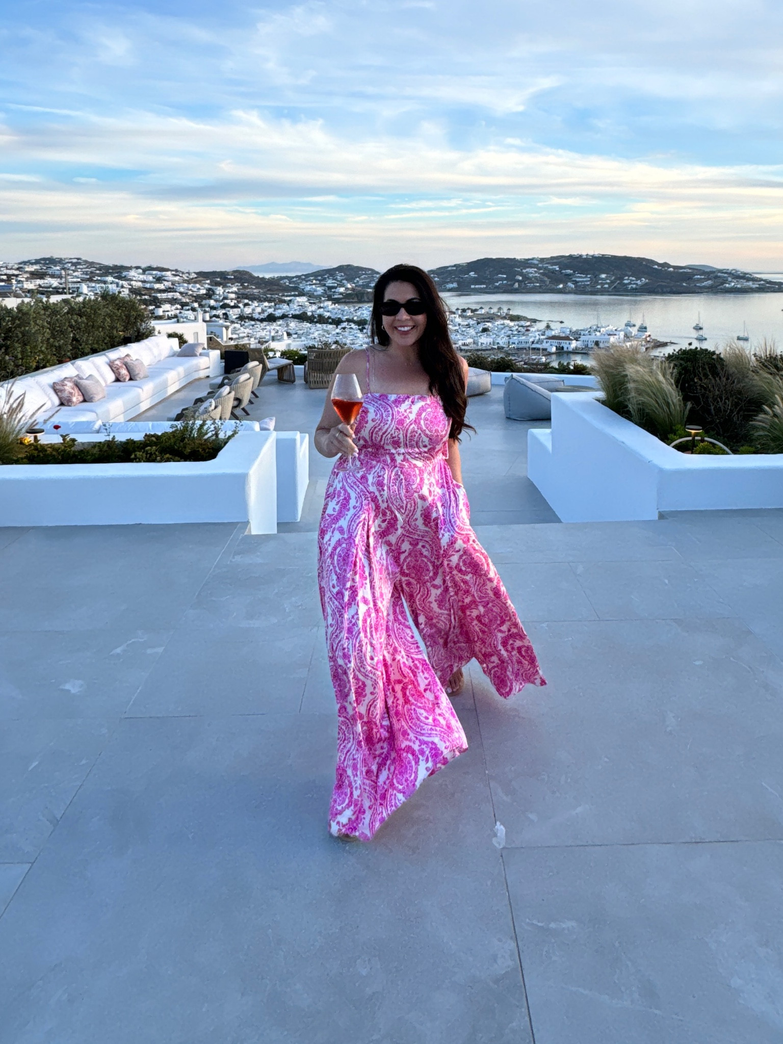 Pink jumpsuit in Mykonos 

#summeroutfit #mykonos #jumpsuit #travel #europesummer 

#LTKSeasonal #LTKTravel