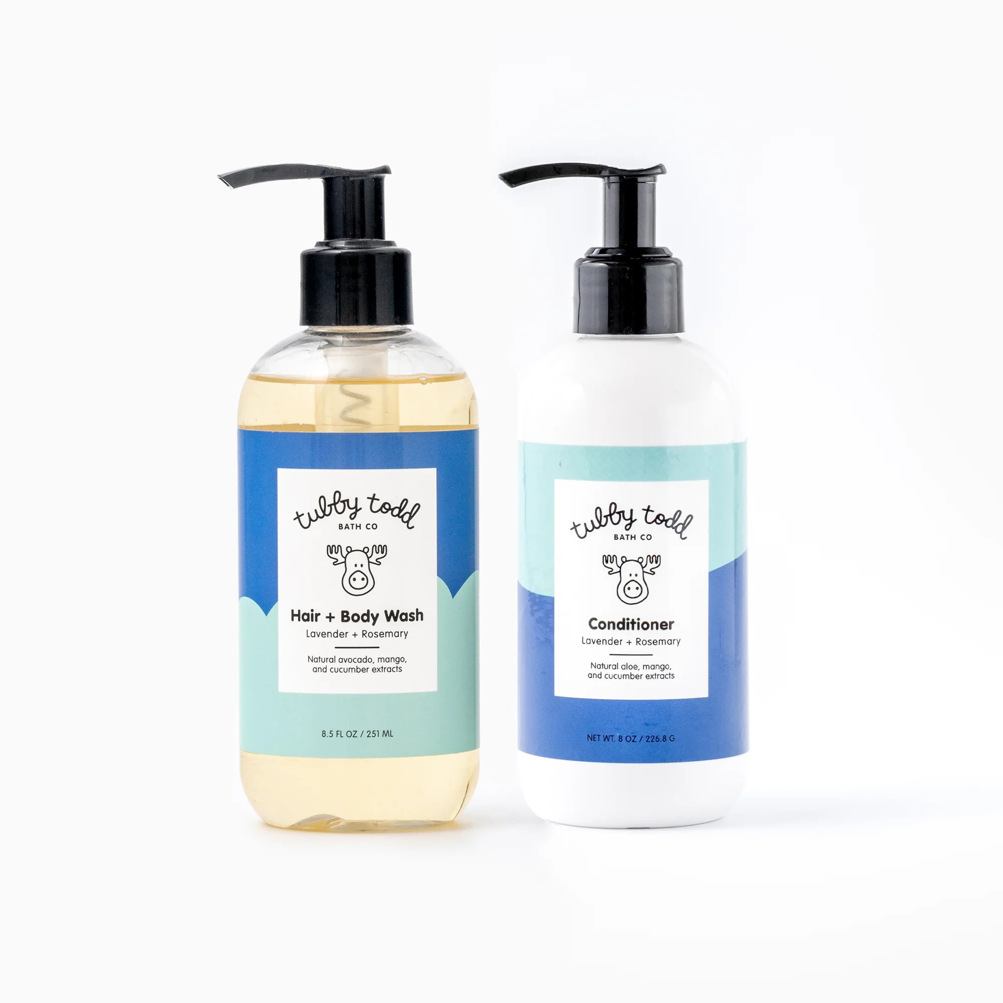The Tubby Hair Duo - Lavender + Rosemary / 8.5 oz | Tubby Todd Bath Co.