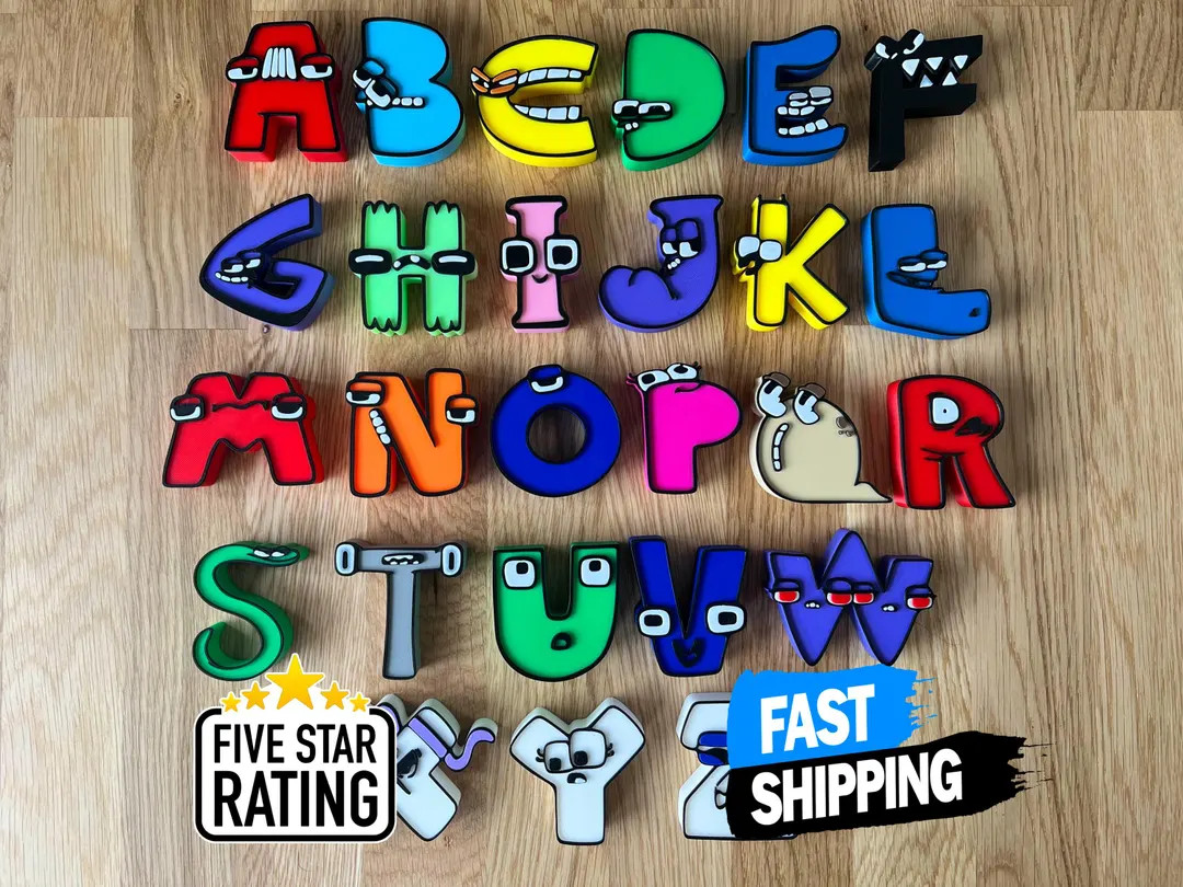 Alphabet Lore Style Letters: Full Set A-Z, Nursery Gift - Etsy | Etsy (US)