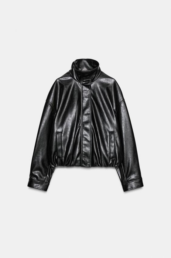 FAUX LEATHER VOLUME JACKET | Zara US
