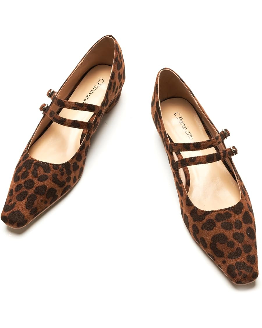 C.Paravano Low Heels for Women Mary Jane Low Heels Small Square Toe Womens Low Heels for Dressy A... | Amazon (US)