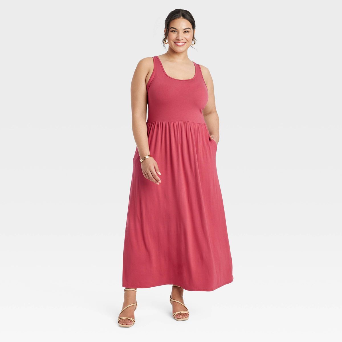 Women's Knit Maxi A-Line Dress - Ava & Viv™ | Target