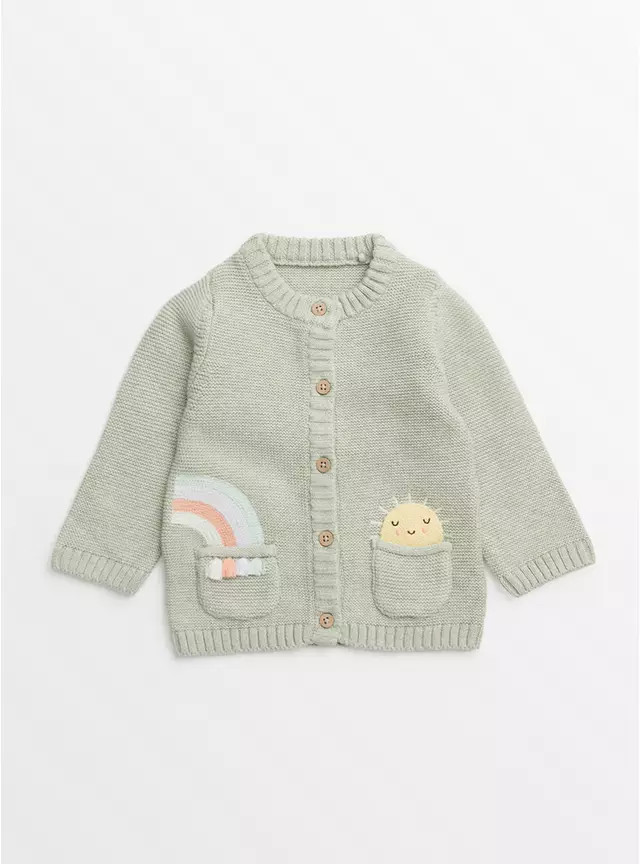 Buy Sage Green Rainbow Pocket Cardigan 18-24 months | Jumpers and cardigans | Tu | Tu Clothing