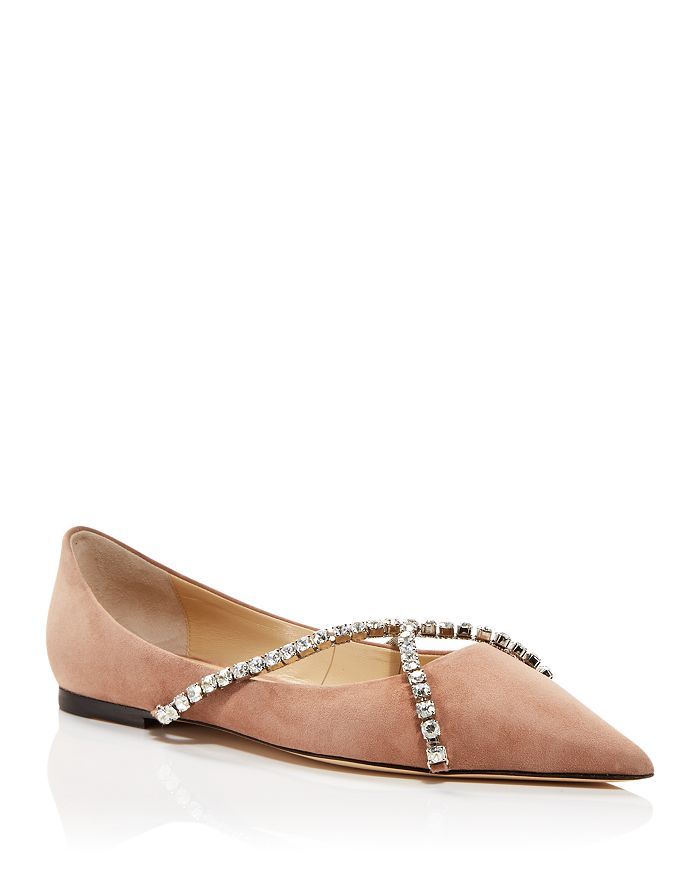 Women's Genevi Pointed Toe Crystal Embellished Flats | Bloomingdale's (US)
