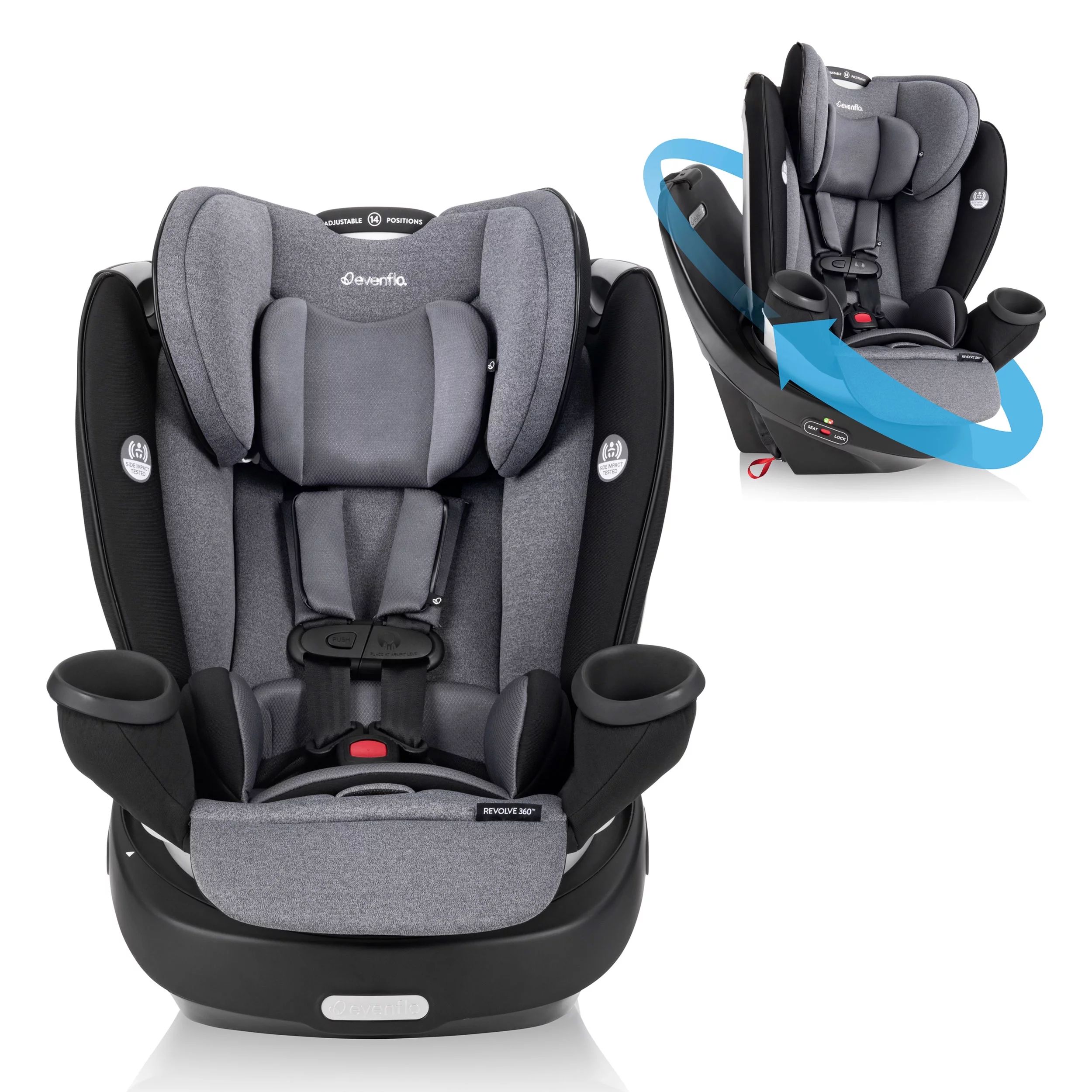 Evenflo GOLD Revolve360 Rotational All-In-One Convertible Car Seat (Moonstone Gray) | Walmart (US)