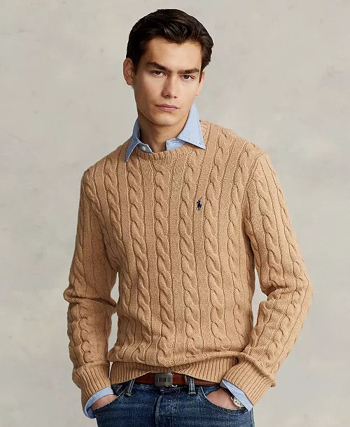 Polo Ralph Lauren Men's Cable-Knit Cotton Sweater - Macy's | Macy's