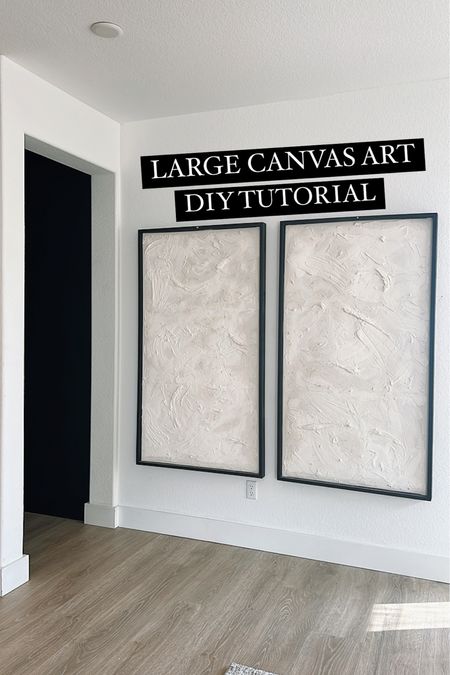 All of the tools + supplies I used to make my giant diy textured canvas artwork for less than $40!

#LTKhome #LTKunder50
