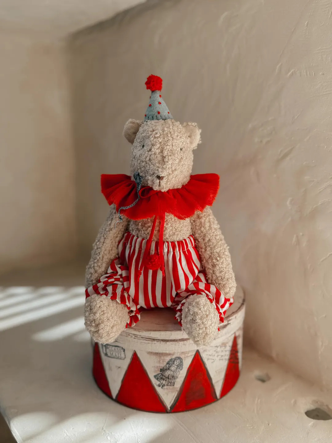 Handmade Boucle Teddy Bear: Vintage Circus Clown - Etsy | Etsy (US)