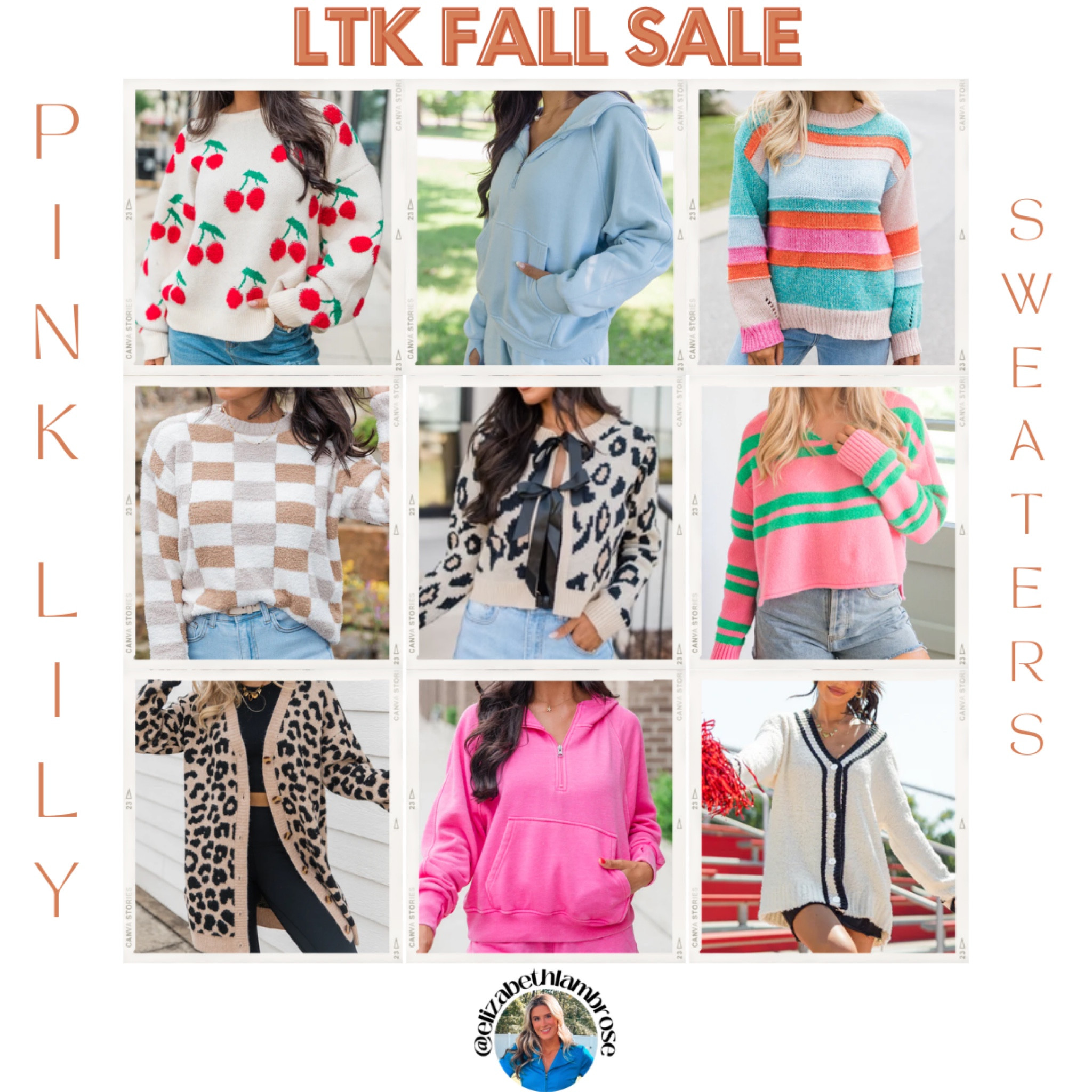 the cutest pink lily sweaters! get your faves you’ve been eyeing now during the LTK FALL SALE!!
30% off sitewide on Pink Lily!!

sweaters, pink, leopard, checkered, cherries, colorful, pink lily, fall sale

#LTKFallSale #LTKSeasonal #LTKWorkwear