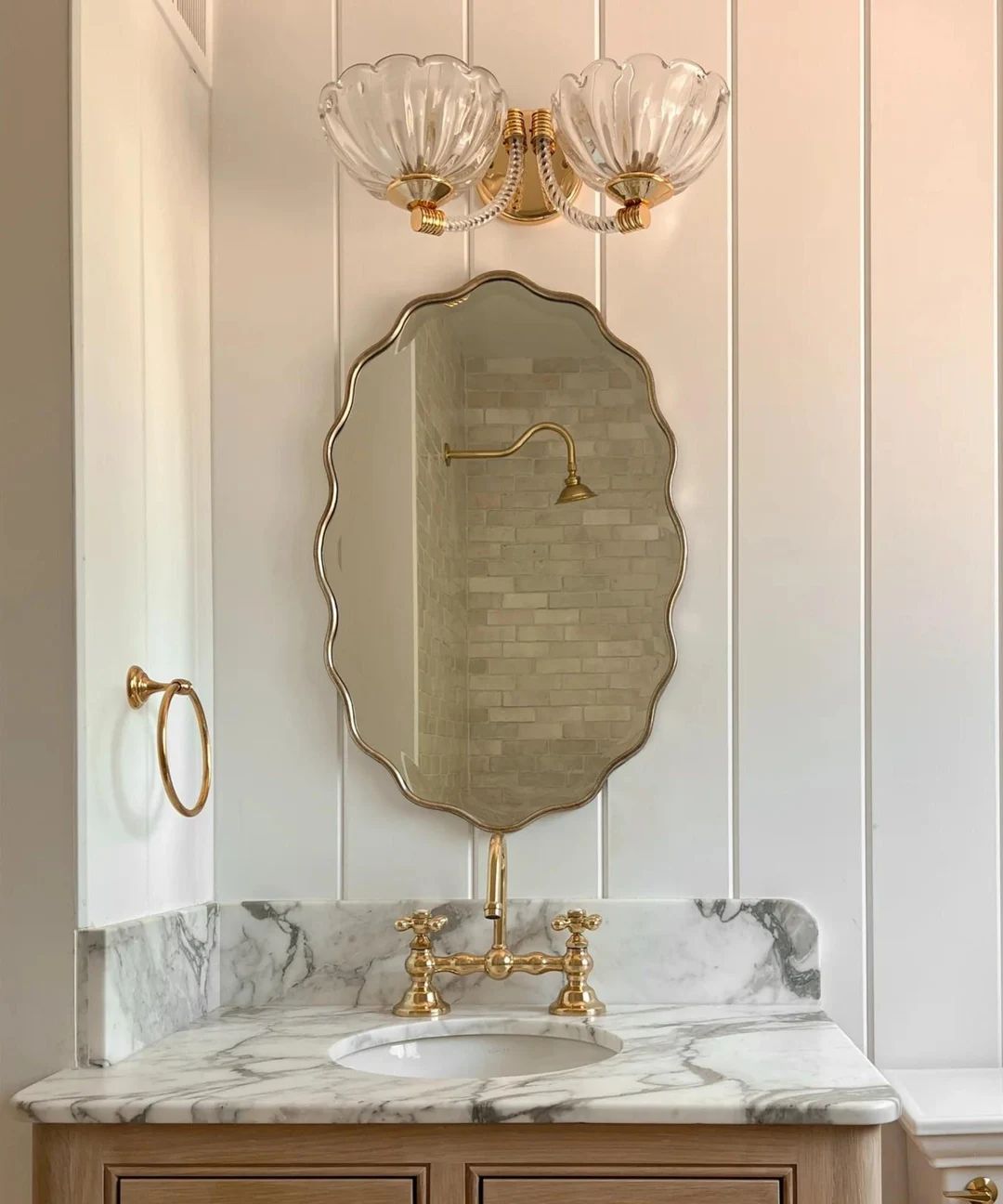 Elegant Irregular Mirror Home Decor Bathroom Design - Etsy | Etsy (US)