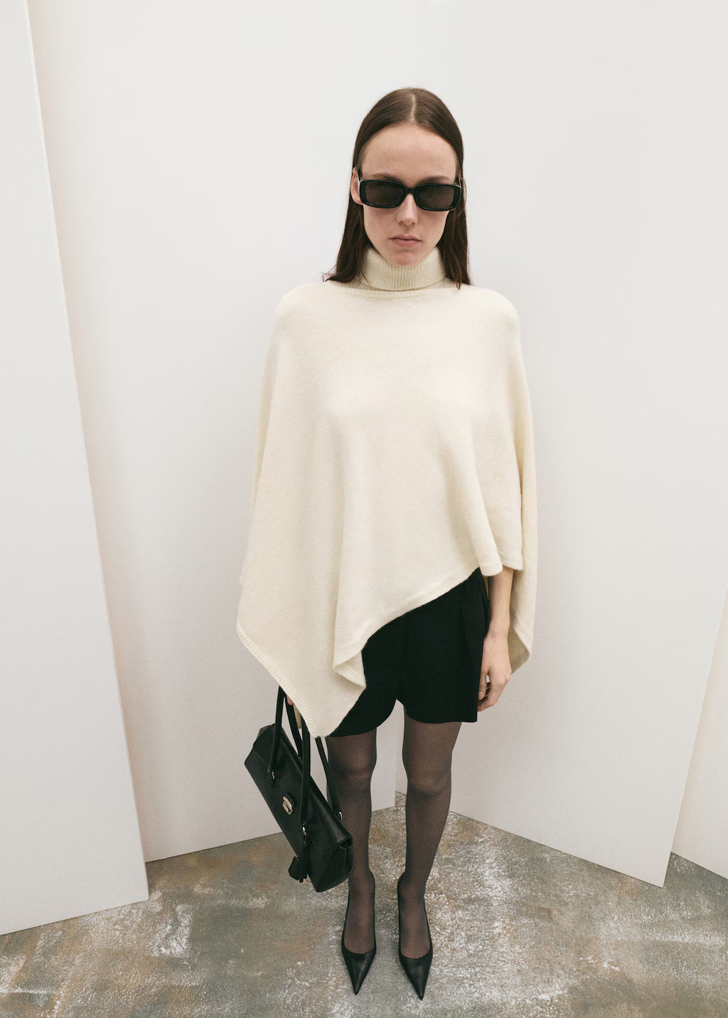 Knitted turtleneck cape | Mango (US/MX/AU)