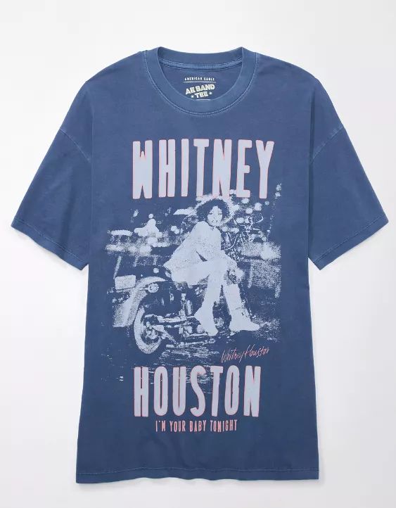 AE Oversized Whitney Houston Graphic T-Shirt | American Eagle Outfitters (US & CA)