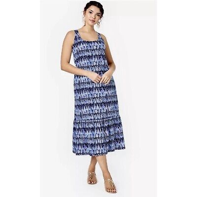 Lilly Pulitzer Martins Low Tide Navy Sails And Stripes Midi Dress Large | eBay US