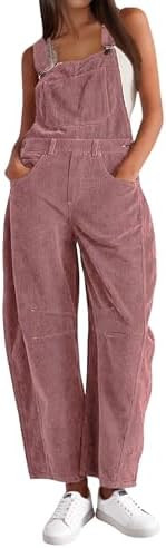 AMEBELLE Corduroy Overalls for Women Barrel Wide Leg Bib Corduroy Pants Women Adjustable Romper J... | Amazon (US)