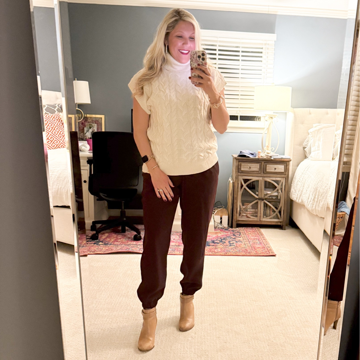 I am loving this Amazon sweater! I paired it with a fun pair of burgundy pants for a holiday party. You can dress it up or dress it down!  
•
#kristieincarolina #liketkit #style #shopthepost 
#rewardstylebloggers #LTKseasonal
#christmasparty #holidayphoto #christmascard #outfitinspo #holidayoutfit #holidayparty

#LTKSeasonal #LTKFindsUnder50 #LTKHoliday

#LTKHoliday #LTKFindsUnder50 #LTKBump