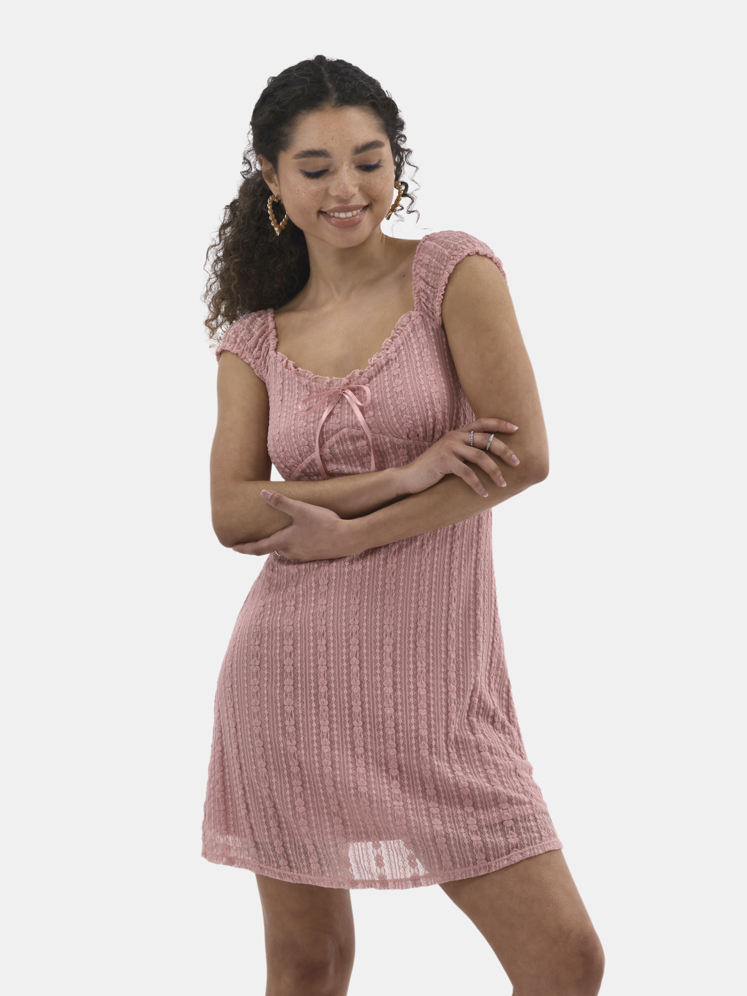 No Boundaries Lace Mini Dress, Women's | Walmart (US)