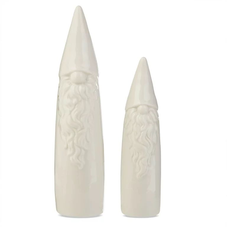 Holiday Time Christmas 9 inch and 11 inch, Set of 2, Ceramic Gnome Tabletop Décor | Walmart (US)