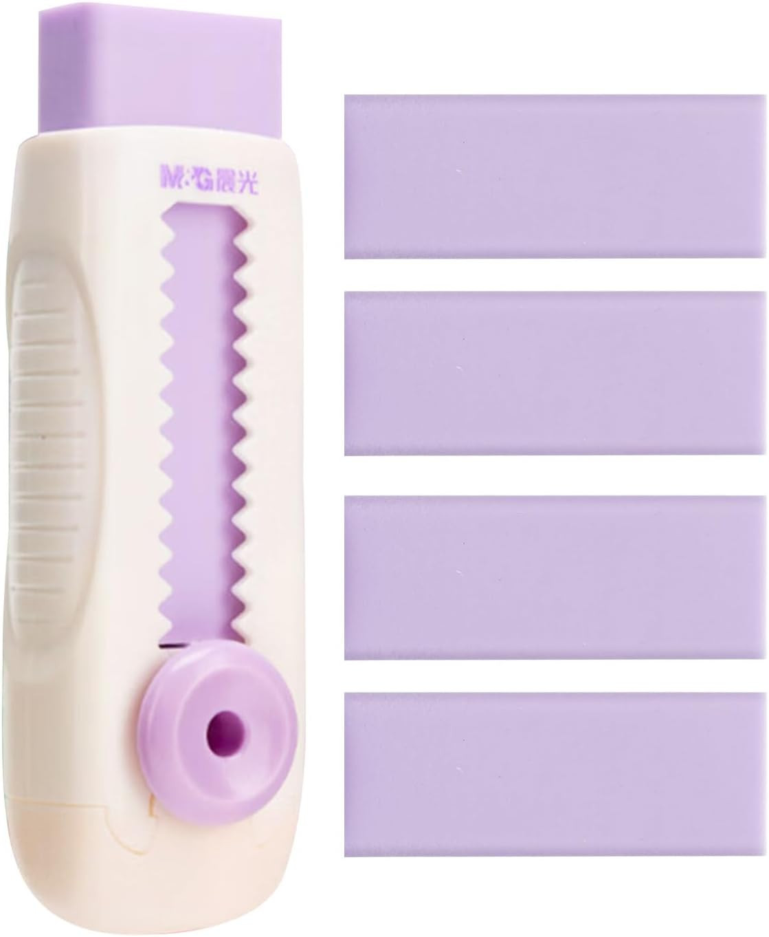 M&G 4+1 Pack Sliding Retractable Pencil Eraser, Push Pull Eraser with Plastic Sleeve for Students... | Amazon (US)