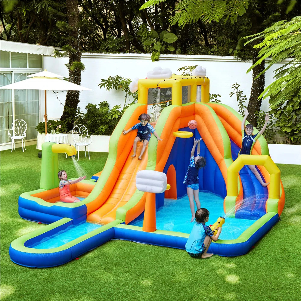 18' x 13' Inflatable Slide with Air Blower | Wayfair North America