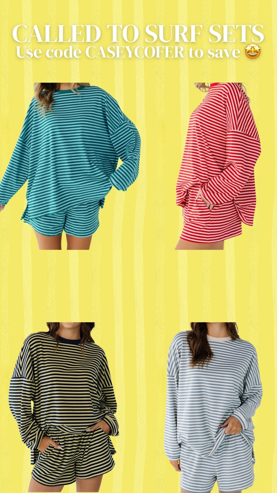 The cutest stripes sets just launched at Called to Surf 🤩 Use code CASEYCOFER to save!!!

#LTKSeasonal #LTKU #LTKSaleAlert