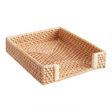 Natural Rattan Benson Paper Tray | World Market