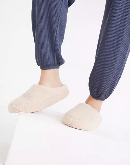 Sherpa Scuff Slippers | Madewell