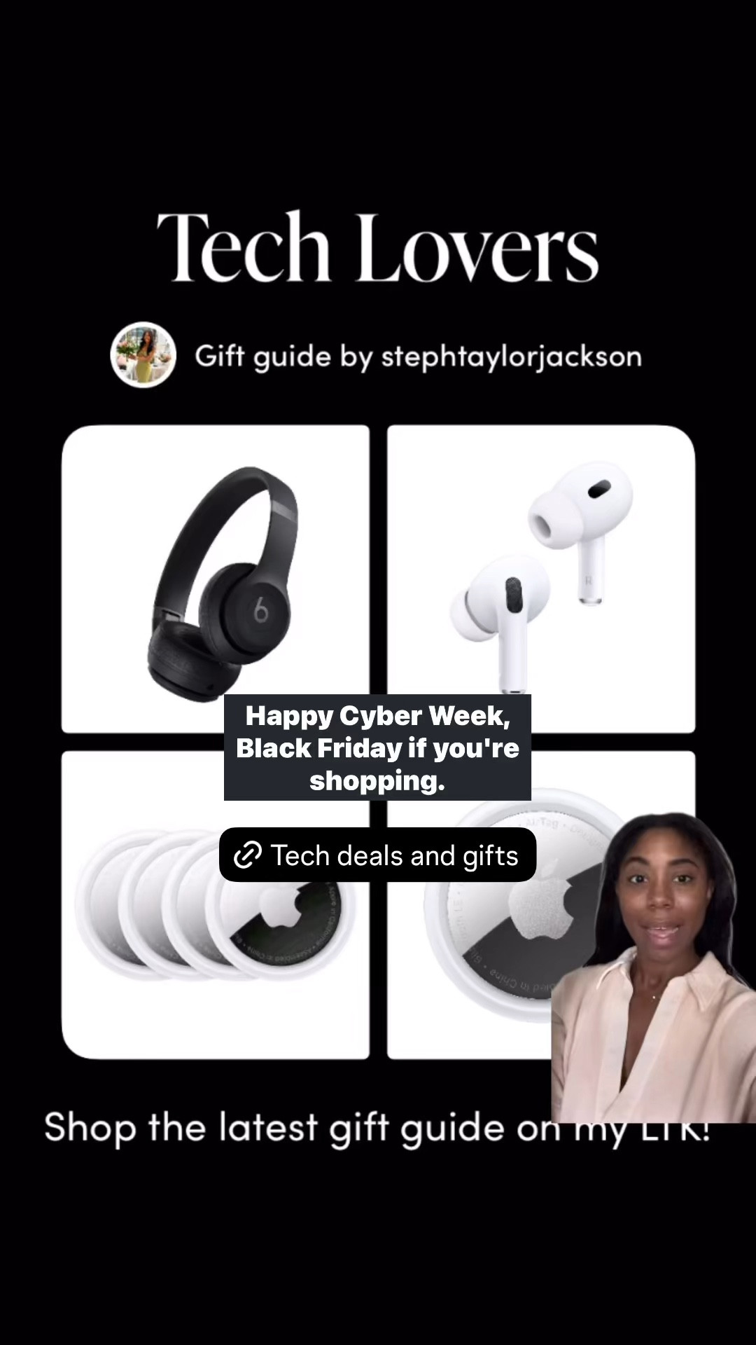 Linking great tech deals and Christmas gift ideas for you guys! I’m getting these beats headphones for Gavin! And we swear by AirTags! Getting them on sale is the best way to go 

#LTKCyberWeek #LTKSaleAlert #LTKGiftGuide