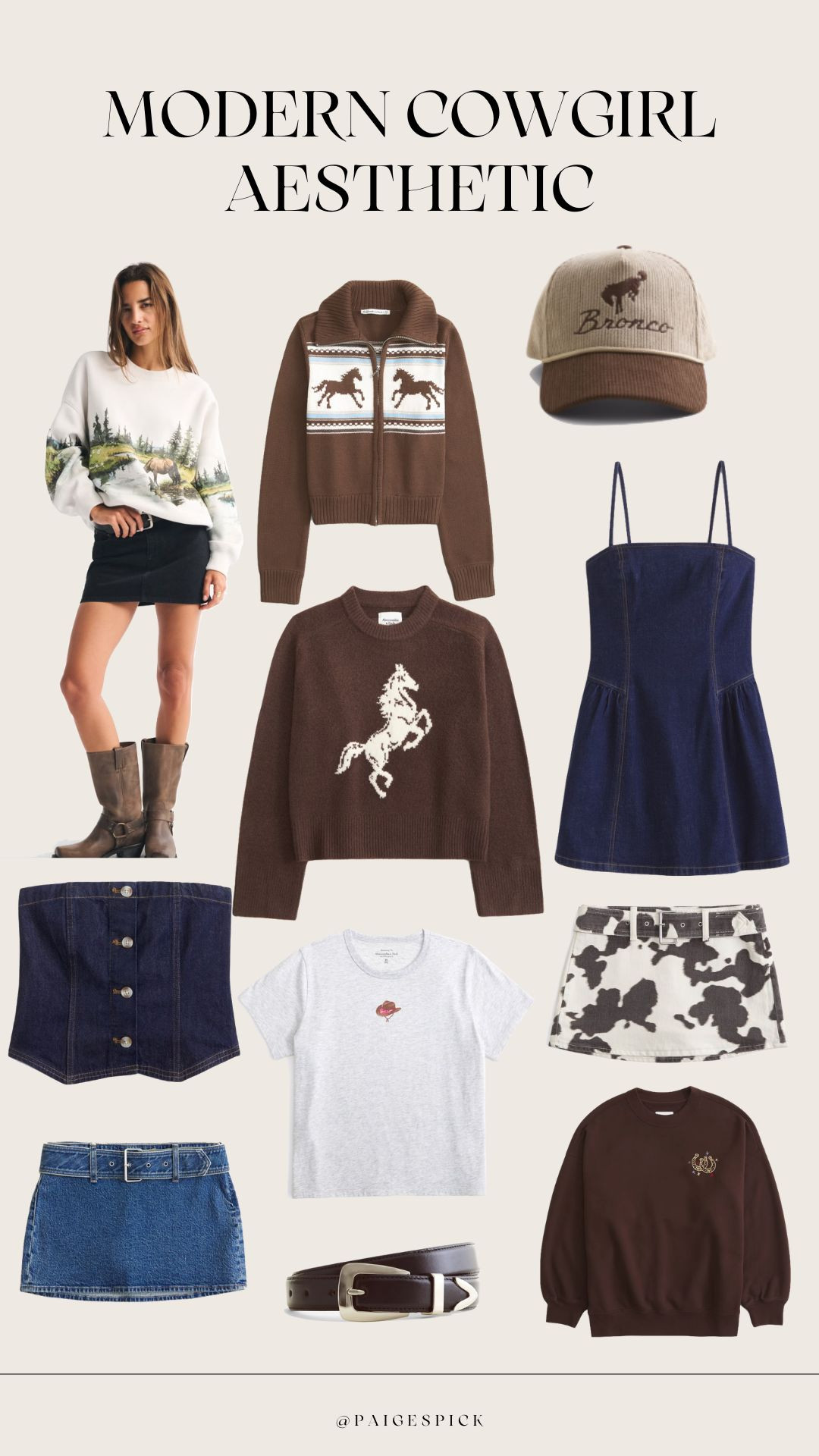 Modern Cowgirl picks from Abercrombie. This aesthetic is all the rave right now and there are subtle ways to start incorporate these into your wardrobe from cozy sweaters to trending mini skirts.
 

 #LTKcanada #LTKsummer #LTKstyletip
