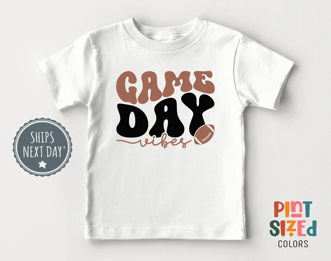 Game Day Toddler Shirt Cute Football Season Boys Tee Retro - Etsy | Etsy (US)