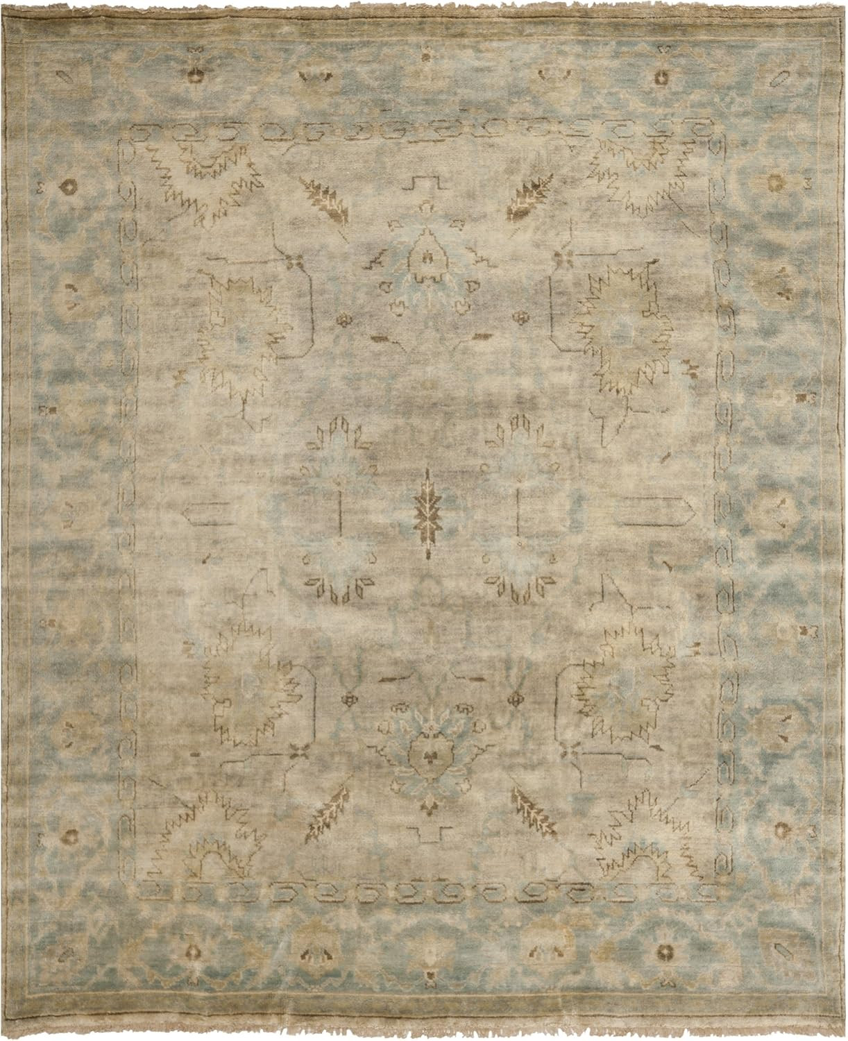 Amazon.com: SAFAVIEH Oushak Collection 6' x 9' Brown / Blue OSH562A Hand-Knotted Traditional Orie... | Amazon (US)