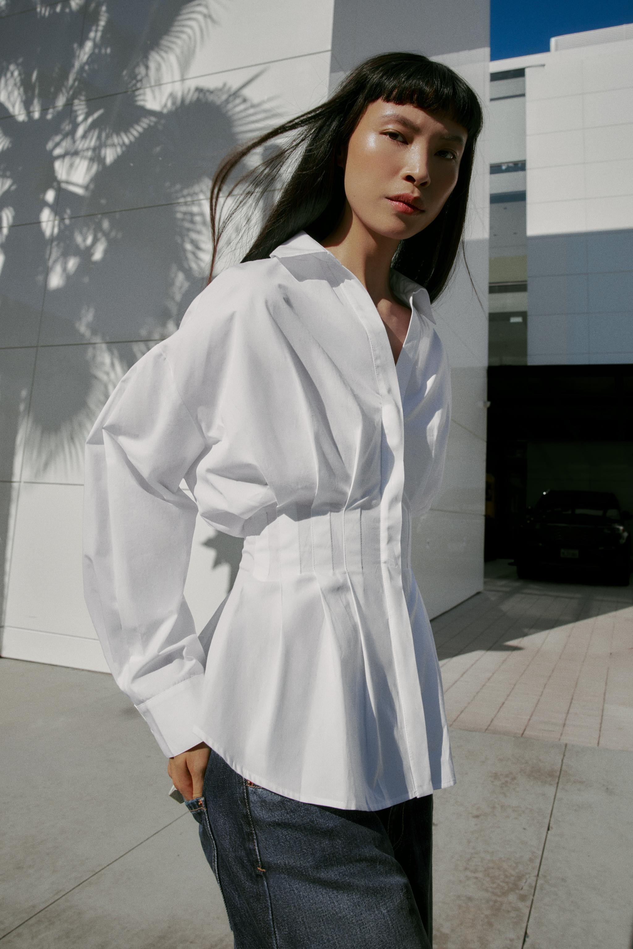 PLEATED POPLIN SHIRT | Zara US