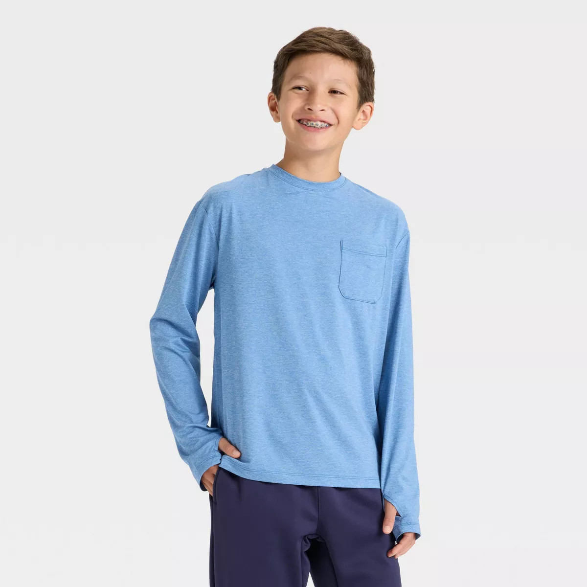 Boys' Long Sleeve Ventilated T-Shirt - All In Motion™ | Target