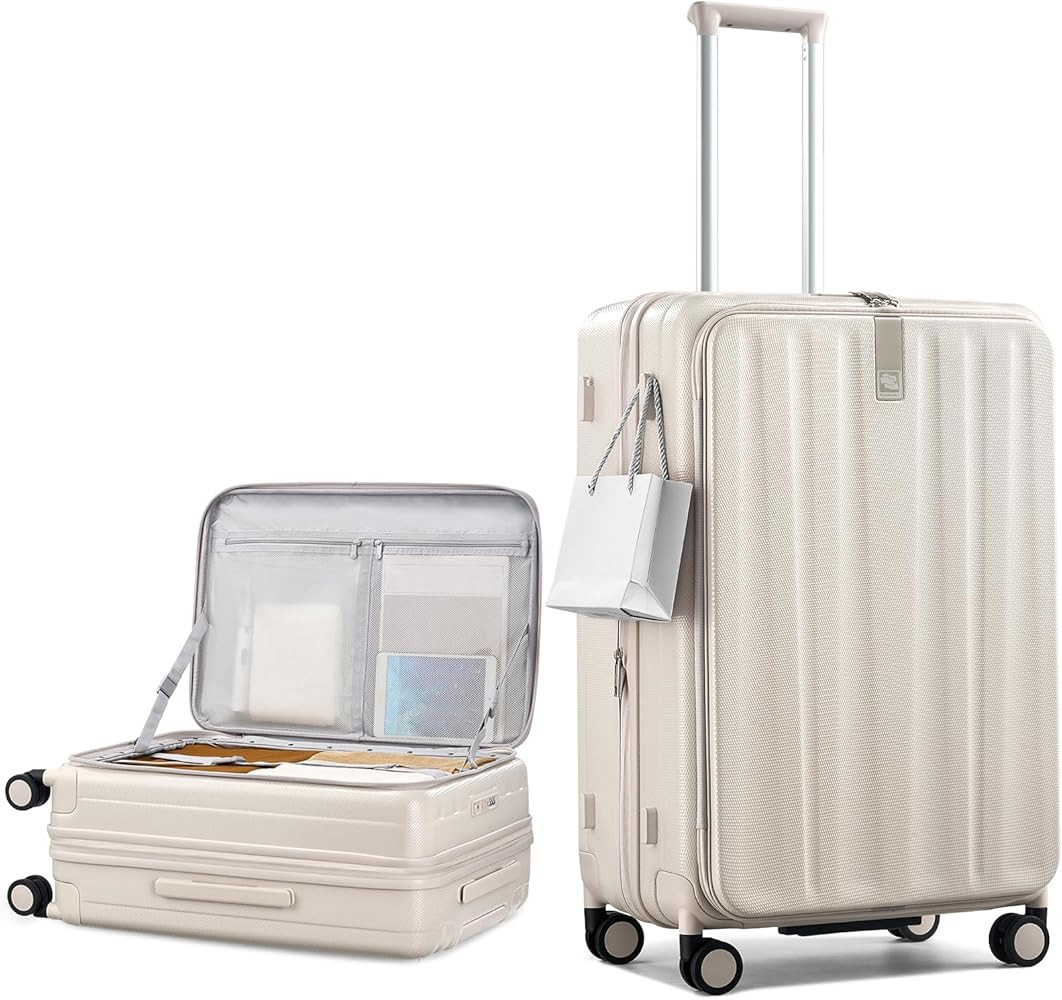 Hanke 26 Inch Expandable Luggage Top Opening Checked Bag Luggage Hard Shell Suitcases with Wheels... | Amazon (US)