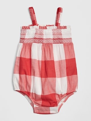 Baby Plaid Bubble One-Piece | Gap US