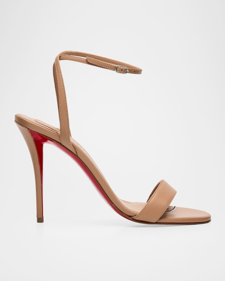 Christian Louboutin 100mm Miss Z Leather Sandals | Neiman Marcus