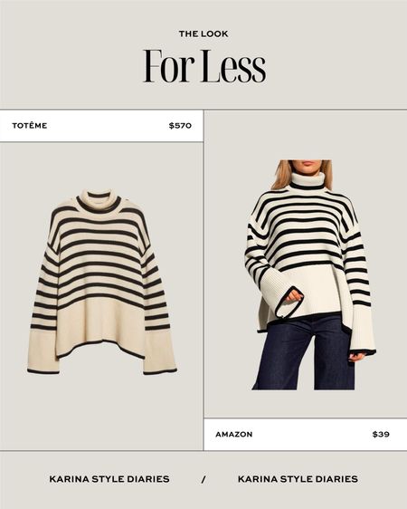 In love Itu this chic stripped sweater! Under $50 and so similar to the designer one I don’t own but both look so high end! 

#LTKworkwear #LTKfindsunder50 #LTKstyletip