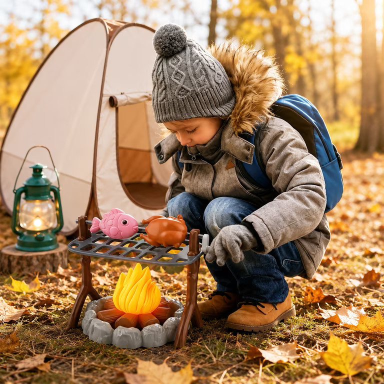 HOLYFUN Kids Camping Set, Outdoor Camping Toy Playset with Tent, Camping Gear Accessories, Preten... | Walmart (US)
