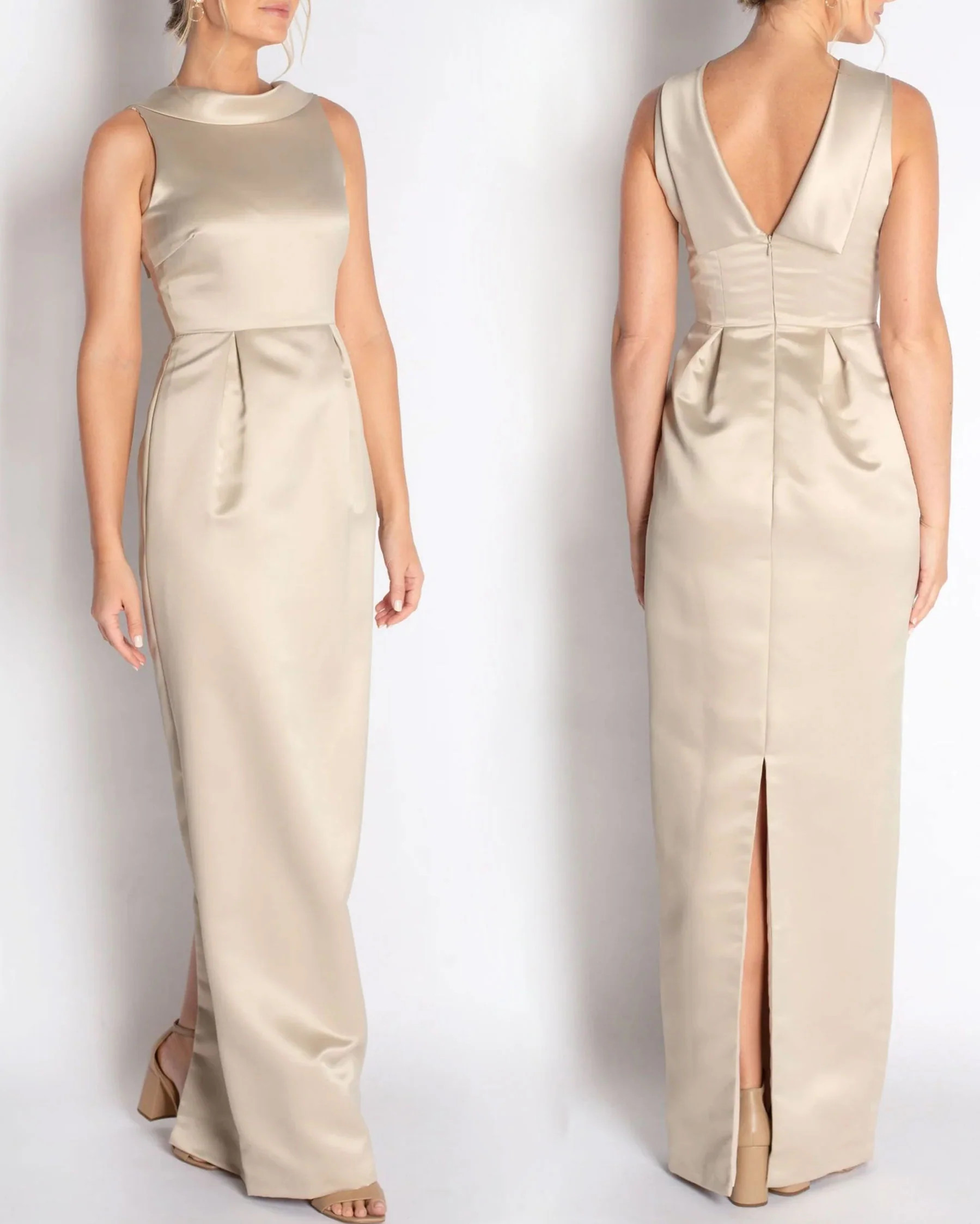 The Amelia Gown in Satin | Camilyn Beth