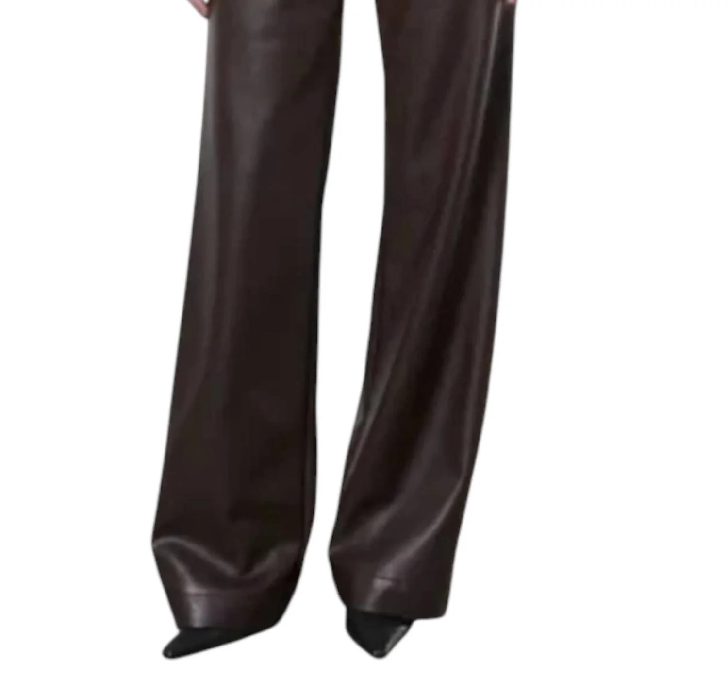 Enza Costa Vegan Leather Pant In Black | Shop Simon