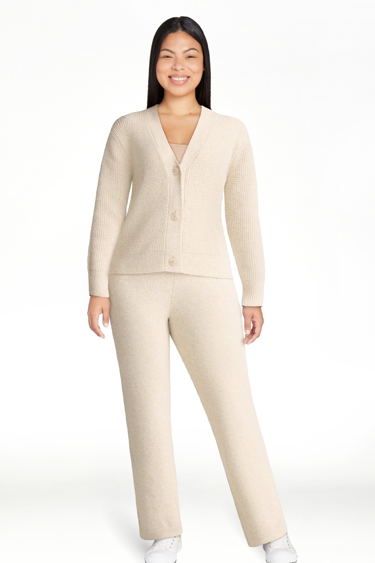Time and Tru Women's and Women's Plus Cardigan and Pants Sweater Set, 2-Piece, Sizes XS-4X - Walm... | Walmart (US)