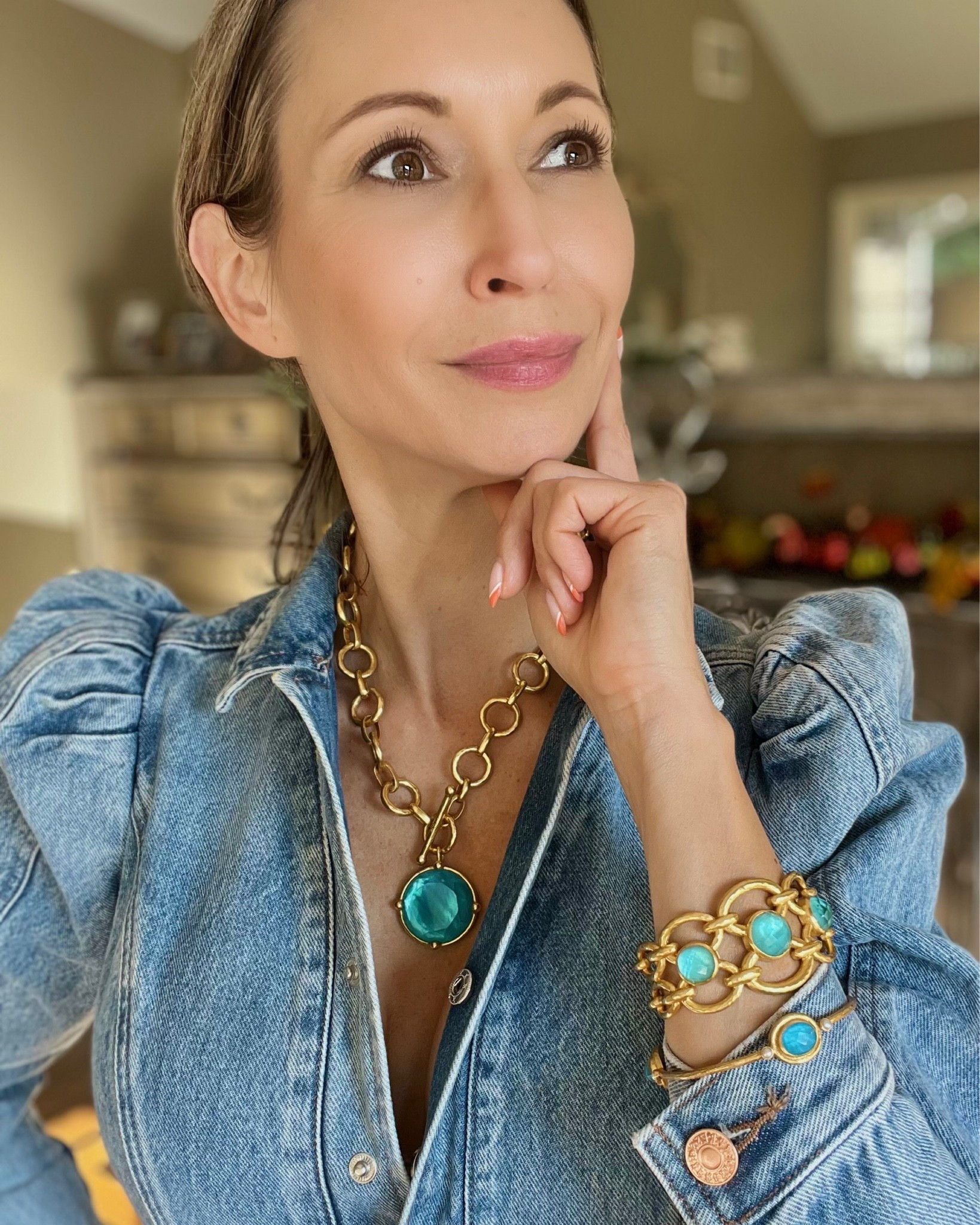 Denim + Turquoise + Gold = an effortless chic combination

#LTKbeauty #LTKjeans #LTKworkwear