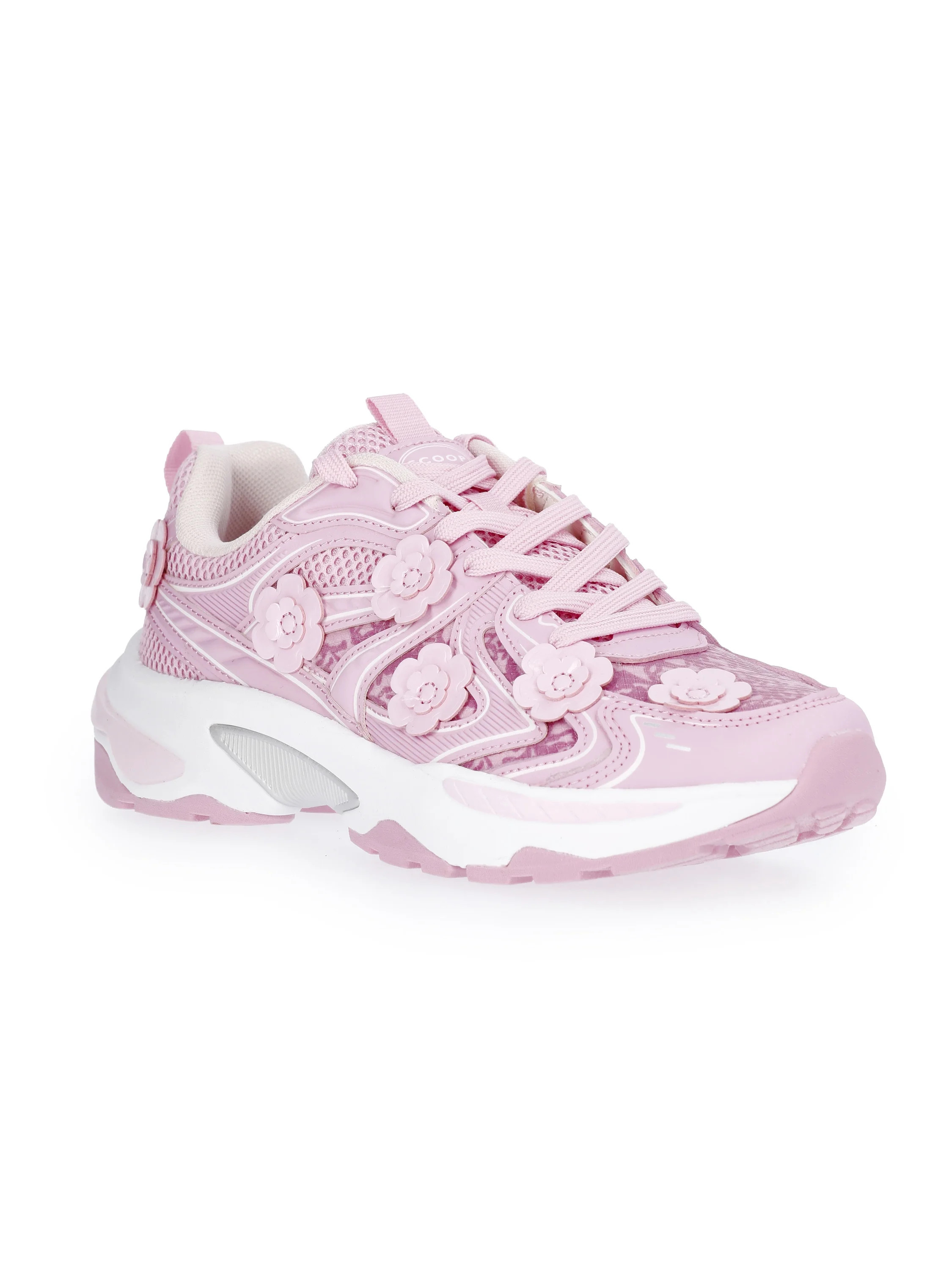 Scoop Women's Sporty Sneakers with Flower Appliques | Walmart (US)