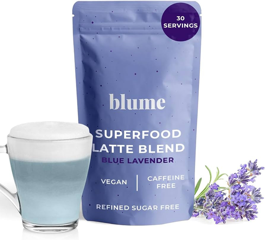 Blume Blue Lavender Latte - Calming Lavender Tea latte - Lavender Milk Tea with Blue Spirulina an... | Amazon (US)