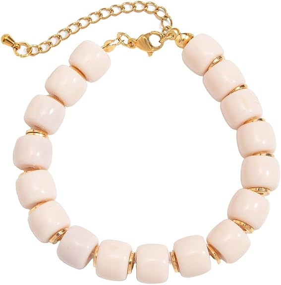 Colorful Chunky Bracelet for Women Summer Beach Jewelry Chunky Beaded Bracelet for Women Boho Chu... | Amazon (US)