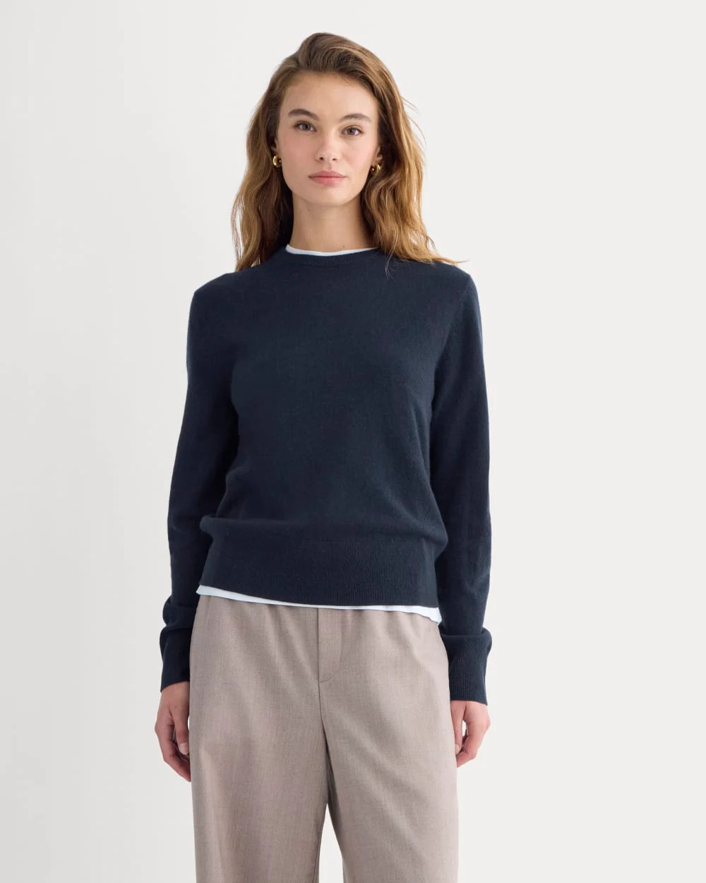 Cashmere Slim Crew Sweater | Navy | Everlane