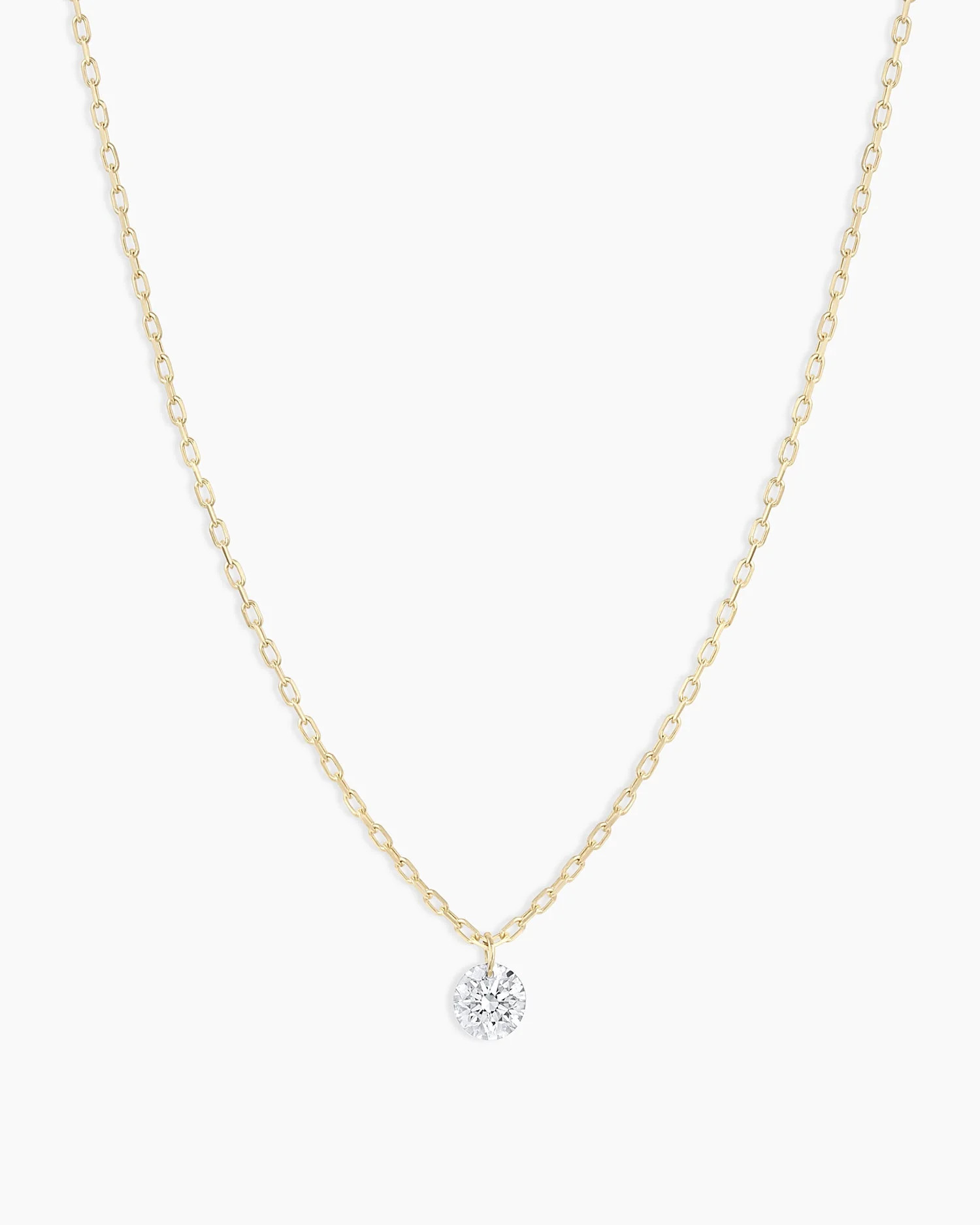 Floating Diamond Necklace in 18k Solid Gold, Women's by gorjana | Gorjana