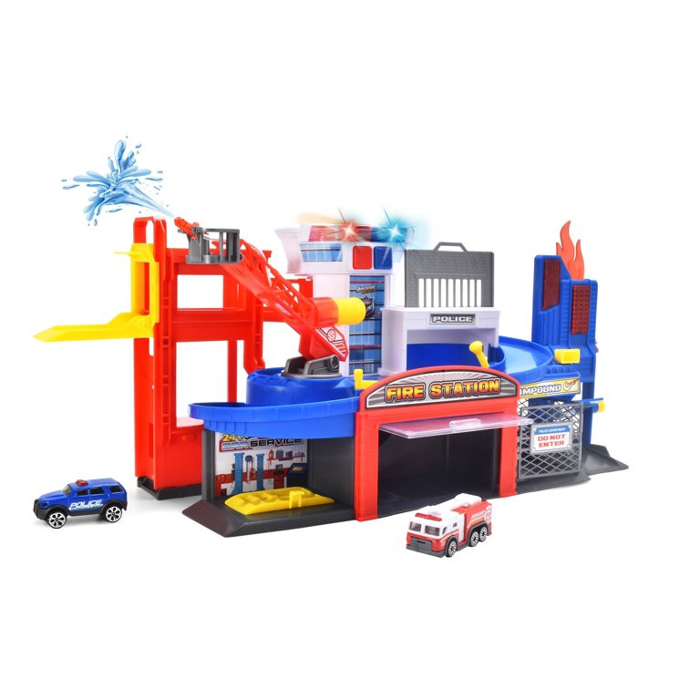 Adventure Force Fire and Rescue Station Die-Cast Vehicle Playset, Ages 3+ - Walmart.com | Walmart (US)