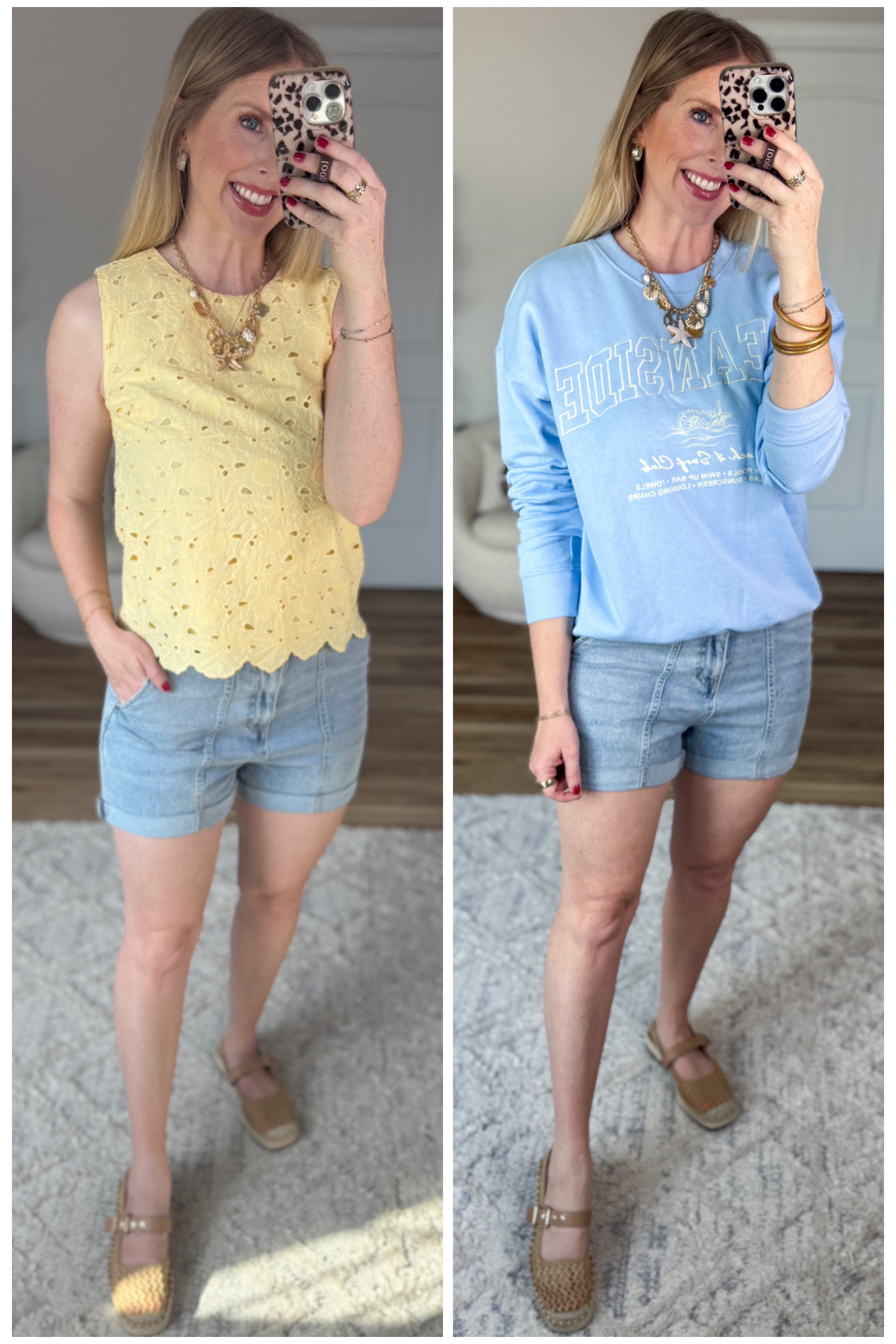 2 ways to wear these time & tru utility jean shorts from Walmart!

#LTKmomlife #LTKgrwm #LTKootd