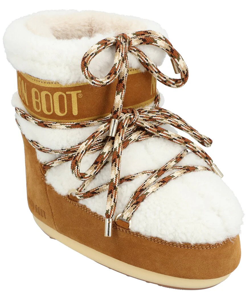Moon Boot Icon Low Shearling Leather Boot | Shop Simon